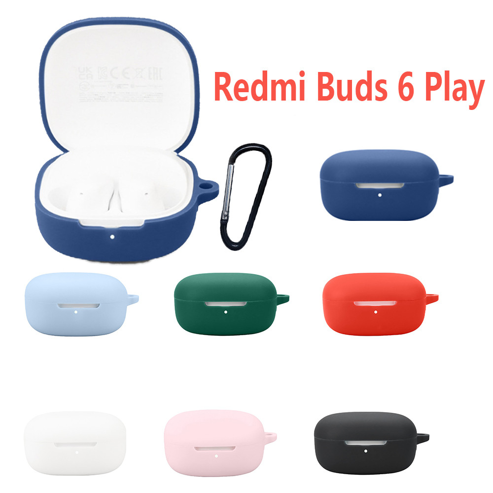 สําหรับ redmi buds 6 Play เคสซิลิโคนลื่นปกป้องหูฟังบลูทูธสําหรับ redmi buds 6play หูฟังกล่อง Fundas