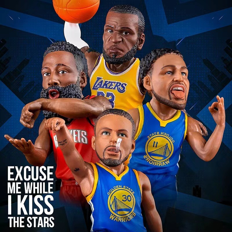 Nba Basketball Star Figure Model LeBron James Harden Stephen Curry Klay Thompson ตุ๊กตาจําลอง Deskto