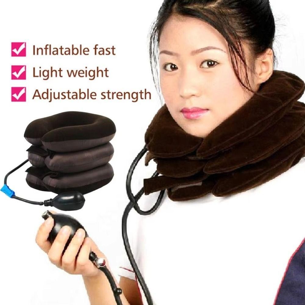 Wellnessspot Inflatable Air Neck Stretcher, อุปกรณ์ดึงคอป้องกันสบาย, ป้องกันปากมดลูกไปข้างหน้า Lening Semi-Plush Soft Neck Cervical Collar หมอน - รูปที่ 7