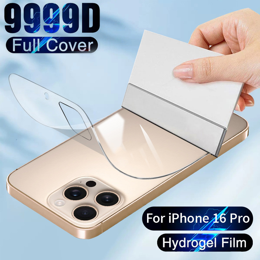 ฟิล์มหลังเครื่อง ไฮโดรเจล แบบใส สำหรับ iPhone 16 15 14 13 12 11 Pro Max 13 12 Mini 11 X XS Max XR 6 6S 7 8 Plus SE 2020