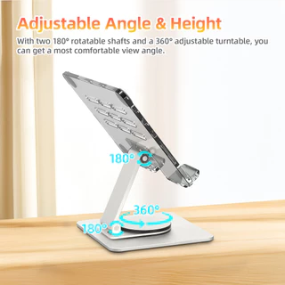 GOOJODOQ tablet stand comes with multiple anti slip silicone pads compatible with 12.9-inch phones