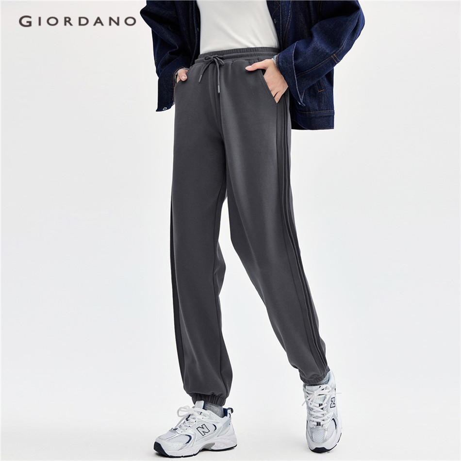 GIORDANO WOMEN Pleated elastic waist joggers 05414868
