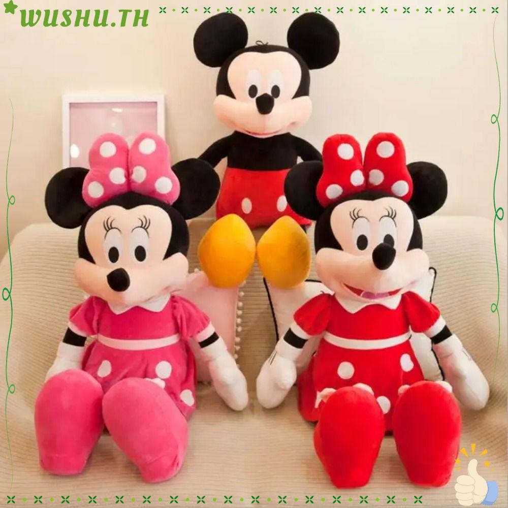 วูชู ตุ๊กตาสัตว์การ์ตูนหมอนนุ่ม,ของเล่นตุ๊กตามิกกี้เมาส์ตุ๊กตาตุ๊กตา,น่ารักวันเกิด20/30/50เซนติเมตรประดับห้องมินนี่ตุ๊กตาตุ๊กตาเด