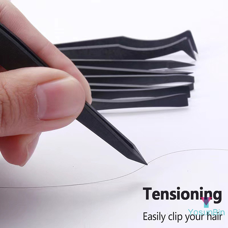 Yosunbin] 1 PC เครื่องมือซ่อมนาฬิกา Antistatic แหนบคาร์บอนไฟเบอร์ตรง El ที่จับพลาสติกติดตั้งแหนบทํางานสําหรับช่างซ่อมนาฬิกาใหม่