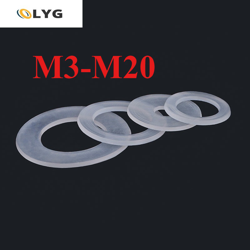 ไนลอนปะเก็นนุ่ม PE ยางปะเก็นฉนวนกันความร้อนพลาสติกอ่อนปะเก็นแบนพลาสติกปะเก็นกลม M3M4M5M6-M20