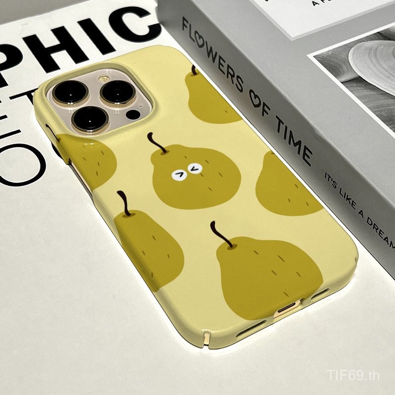 เคส iPhone ลายลูกแพร์หลายแบบสไตล์ INS เคสมือถือแบบแข็งสำหรับ iPhone 16 15 13 12 13 11 PROMAX 16 11 11 12 13 14 15 Pro 7/8PLUS กันกระแทกกันเคาะกันสั่น xsmax XR XS rroh