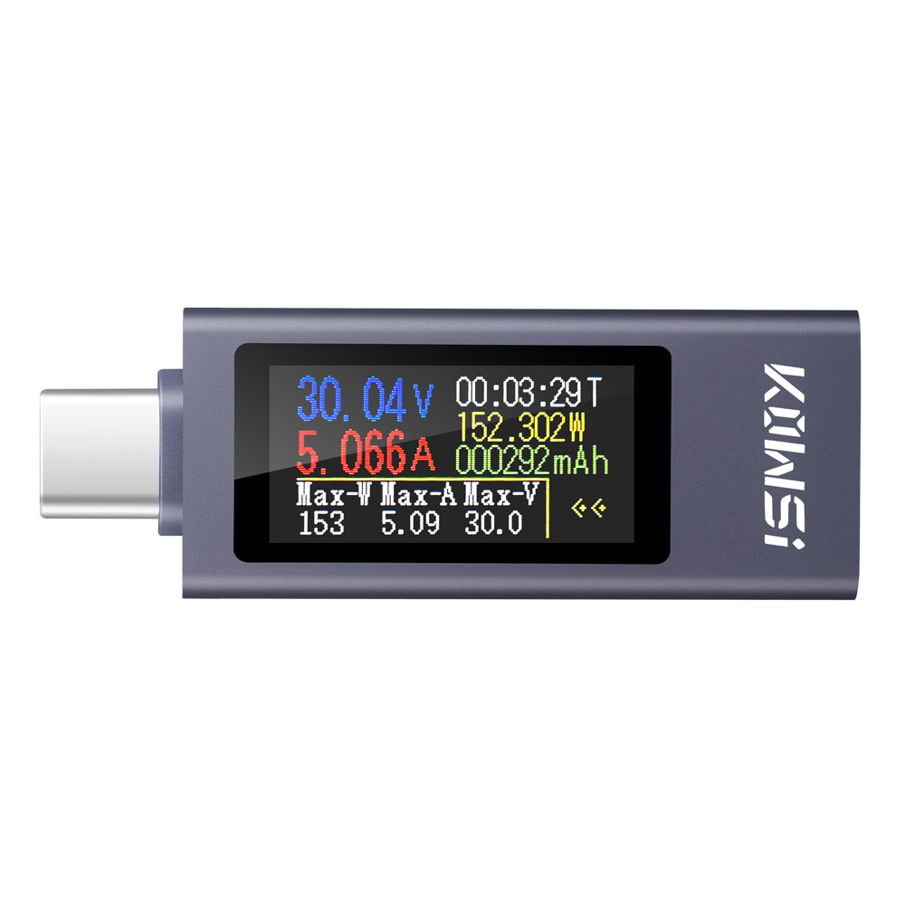 KWS-2302C DC4-30V 0-12A HD 0.96 นิ้วจอแสดงผล TFT Multi-function Digital Display Tester โวลต์มิเตอร์แอมป์มิเตอร์ Power Meter Type-C