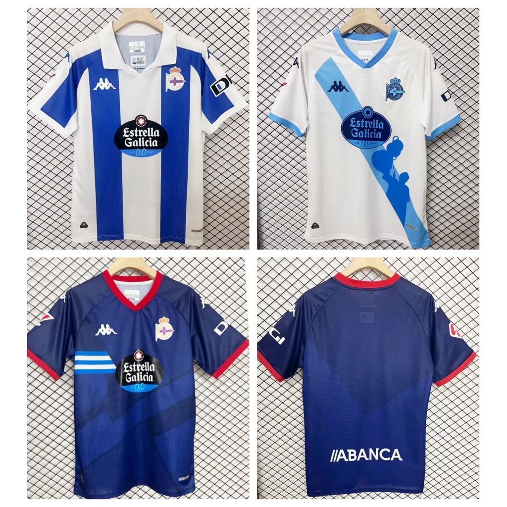 แฟนๆ 24-25 Deportivo La Coruna Home Away เสื้อเสื้อฟุตบอลคุณภาพสูง