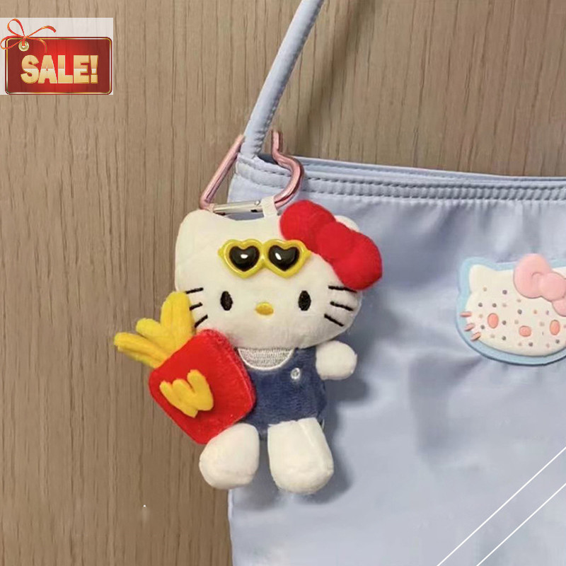 Bl Kawaii Sanrio Hello Kitty ตุ๊กตาพวงกุญแจสาวการ์ตูนกระเป๋าเป้สะพายหลังจี้น่ารักตกแต่งเด็กยัดไส้ของเล่นของขวัญ A