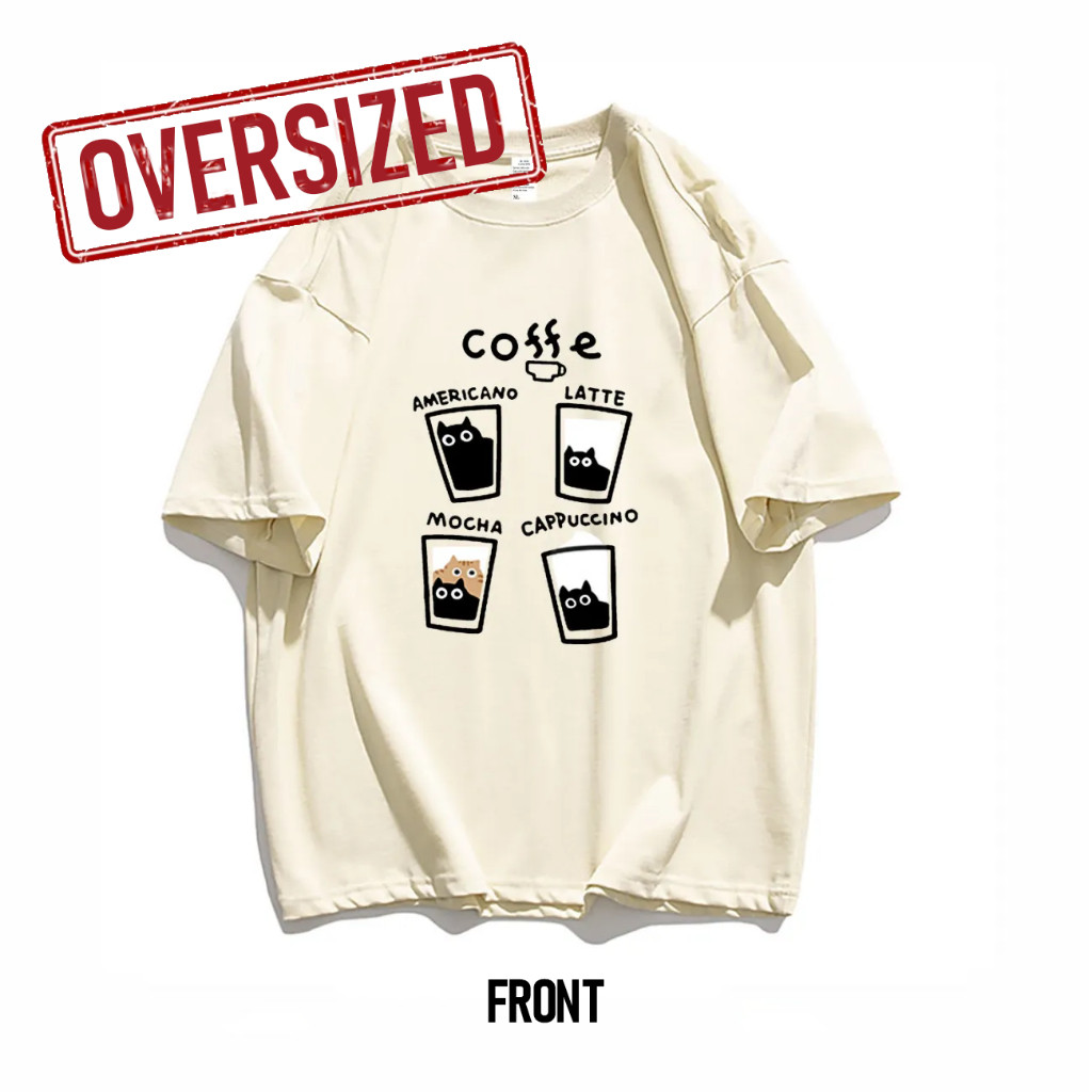 ออกแบบกาแฟเสื้อยืดน่ารักกาแฟเสื้อยืดผู้ชายผู้หญิงแขนสั้น ที ขนาดใหญ่ แสงสว่าง การแก้ไข