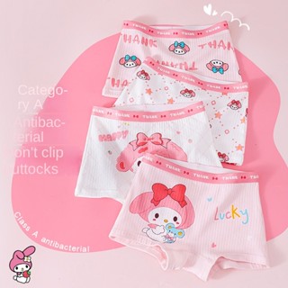 4 ชิ้นชุดชั้นในเด็กผ้าฝ้ายแท้กางเกงบ็อกเซอร์เด็กผู้หญิงระบาย…