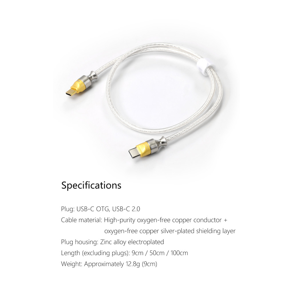 Dd DdHiFi TC05 M2 USB-C 2.0 ถึง USB-C OTG ถอดรหัสสายเคเบิลข้อมูลย้อนกลับ Usage สามารถใช้สําหรับการชาร์จฉุกเฉิน 10/50/100 ซม.