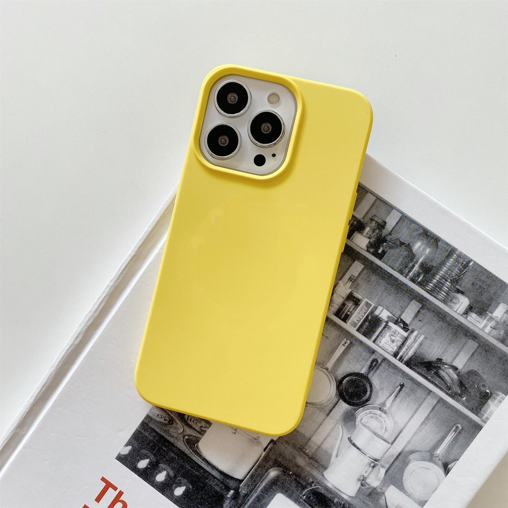 เหมาะสําหรับ iPhone 15 Pro16 PRO 14 ซิลิโคนเหลวเทียม TPU รูขนาดใหญ่โทรศัพท์แม่เหล็กสีทึบ