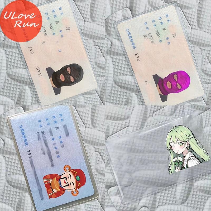 Uloverun Transparent Card Case Bus Business Card Case Bank Credit Card Case ID Card Holder Identific