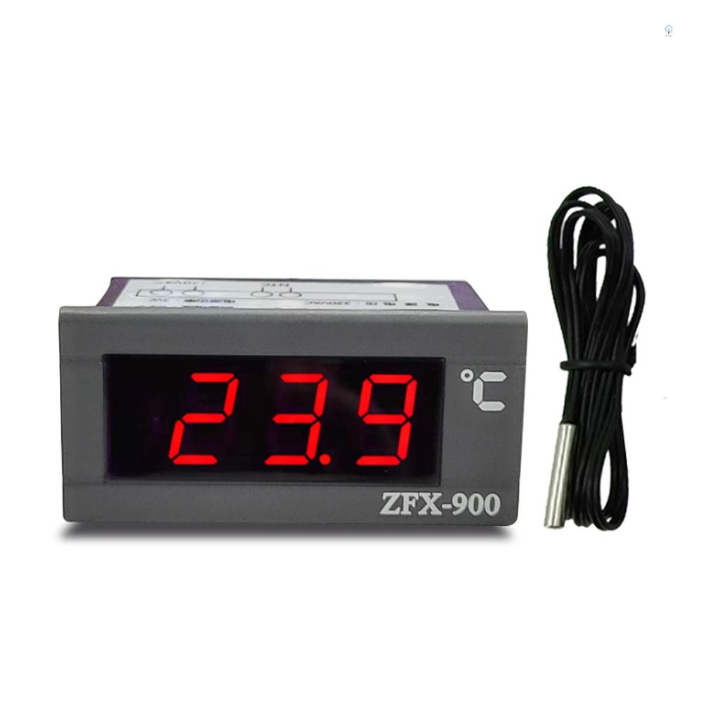 อุณหภูมิ เมตรzfx-900เครื่องวัดอุณหภูมิแบบฝังอัจฉริยะดิจิตอลแผงจอแสดงผลอุณหภูมิสําหรับตู้เย็น ลึกมาก เย็นตู้เสื้อผ้า
