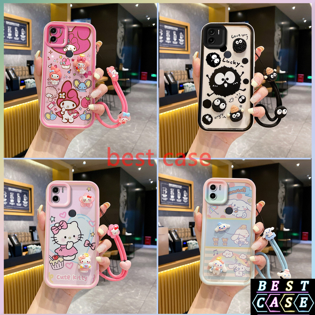 เคส redmi a2+ เคส Redmi A1+ เคส Cinnamoroll And ‌Hello Kitty ลายการ์ตูนสามมิติรูปตุ๊กตาเคสโทรศัพท์นุ่มน่ารัก XX-TYGZ