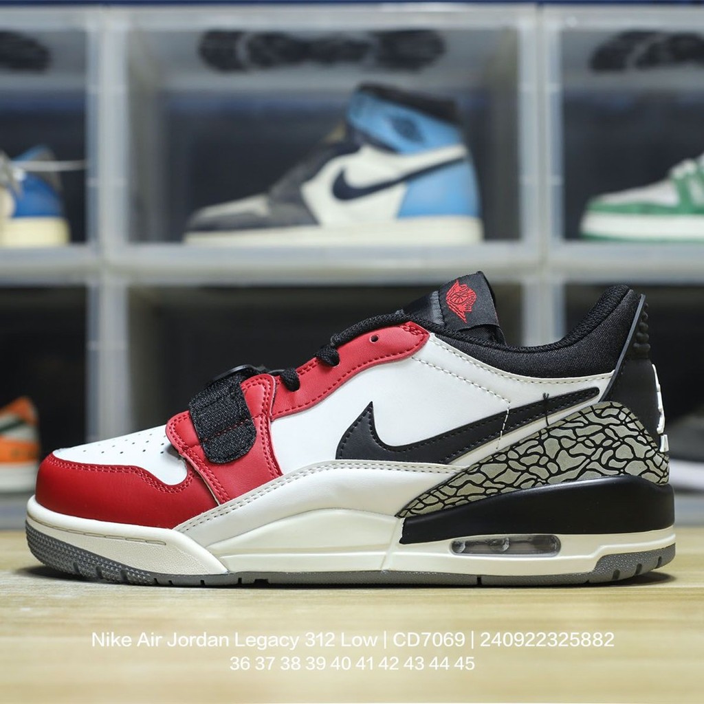 Nike Air Jordan Legacy 312 Low Jordans Strongest Three-in-One Hybrid Low-Top Casual กีฬารองเท้าบาสเก็ตบอล