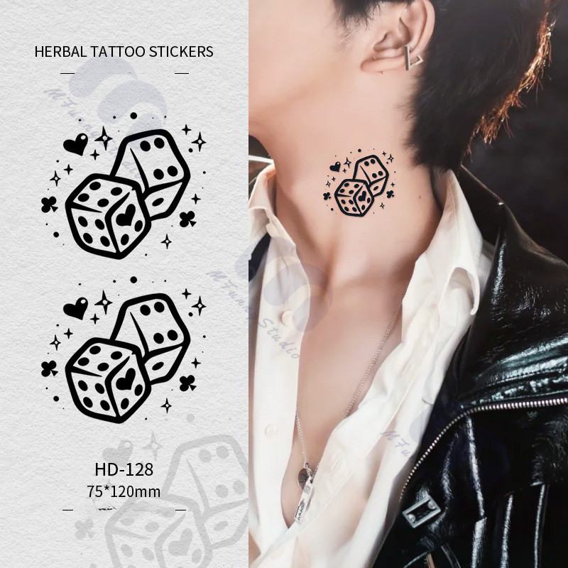 【MF Magic Tattoo】โกโก้ เมจิกสัก ติดทนนาน15วัน สติ๊กเกอร์รอยสักกันน้ําติดทนนานปลอมรอยสักชั่วคราวสักกึ่งถาวร