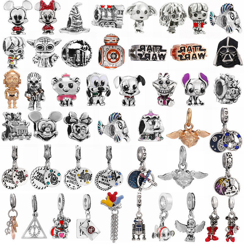 การ์ตูน Robot Series ลูกปัด สําหรับ Pandora Charm/สร้อยข้อมือ/สร้อยคอ DIY