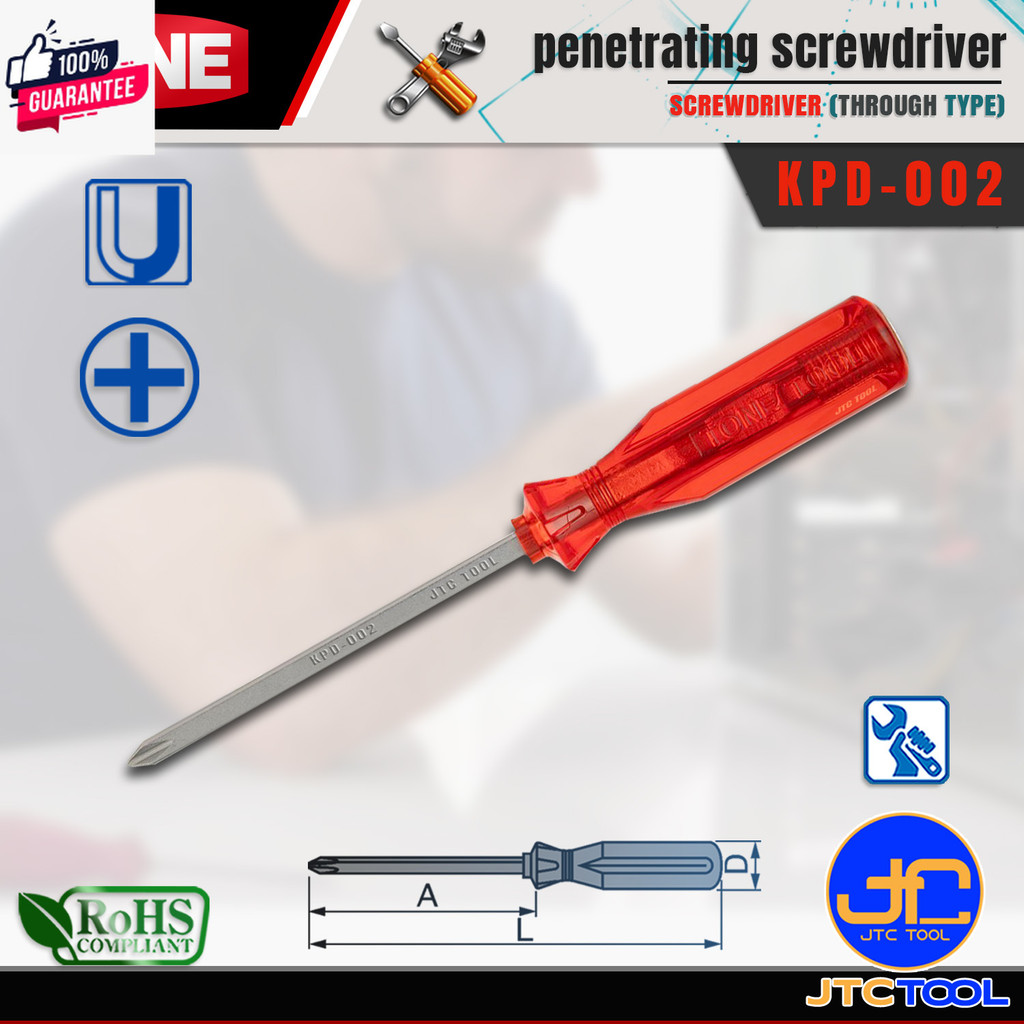 TONE ไขควงด้าพลาสติก รุ่น KMD และ KPD - - Screwdriver Set Through Type Model KMD & KPD