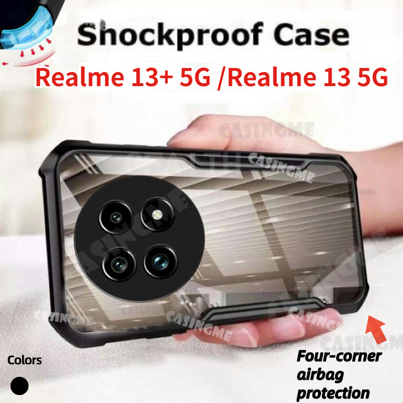 Realme 13 + 5G 2024 โปร่งใสถุงลมนิรภัยอะคริลิคสําหรับ Realme 13 5G Realme13 + Realmi 13 + Pro Plus 13Plus 13x 4G 5G กันชน Soft TPU กันกระแทกปกหลังเคสโทรศัพท์