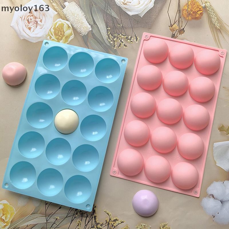 Myoloy 3D รอบครึ่งทรงกลมแม่พิมพ์ซิลิโคนสําหรับ DIY Baking Pudding Mousse ช็อกโกแลตเป็นมิตรกับสิ่งแวดล้อมแม่พิมพ์เค้กอุปกรณ์ครัวเครื่องมือ TH