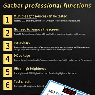 เครื่องทดสอบโคมไฟโคมไฟ LED TV Backlight Tester แถบ LED อเนกประสงค์เครื่องมือทดสอบลูกปัดเครื่องมือวัดสําหรับไฟ LED