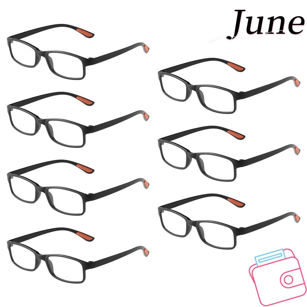 June แว่นอ่านหนังสือแว่นขยายแสงอัลตร้ายืดหยุ่น +1.00~+4.0 Diopter