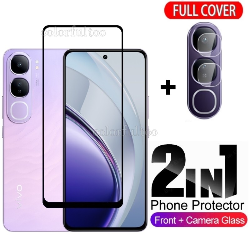 Vivo Y200 5G 2024 9Hคลุมทั้งหมดกาวกระจกนิรภัยป้องกันฟิล์มสําหรับVivo Y200 Y 200 VivoY200 5G Clear HD