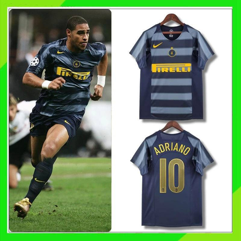 05 06 เสื้อบอลย้อนยุค อินเตอร์ มิลาน อดิอาโน ระหว่างประเทศ มิลาน 2005