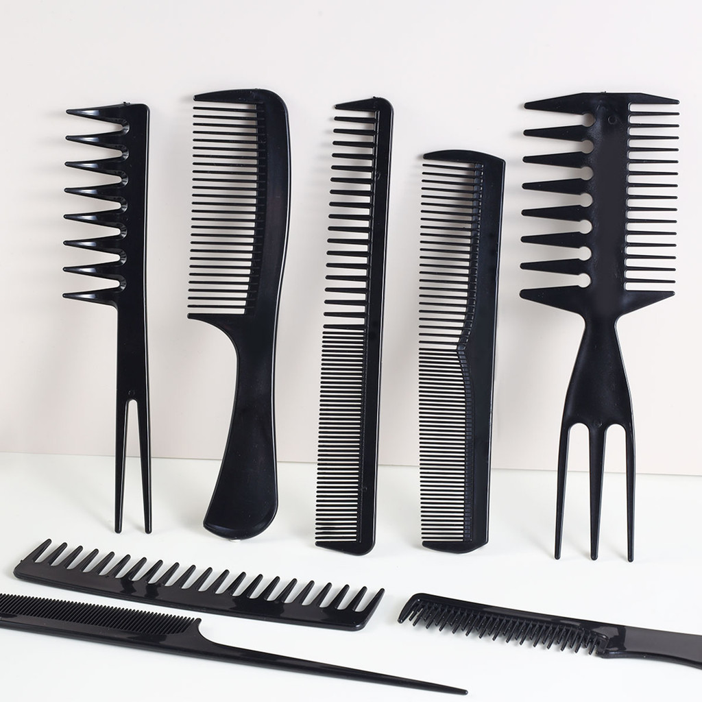 6/8 ชิ้น Anti-static Hairdressing หวี Tangled ตรงแปรงผมสาวหวีหางม้า ผมเรียบเครื่องมือจัดแต่งทรงผม