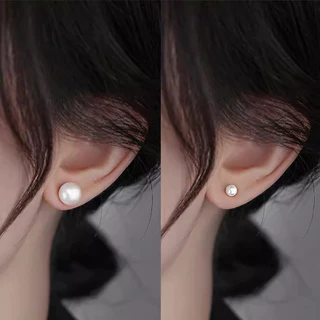 925 เงินเข็มเพิร์ลสตั๊ดต่างหูผู้หญิงต่างหูสกรูหัวเข็มขัดขนาดเล็ก Earbone Studs อุปกรณ์เสริมของขวัญขายส่ง