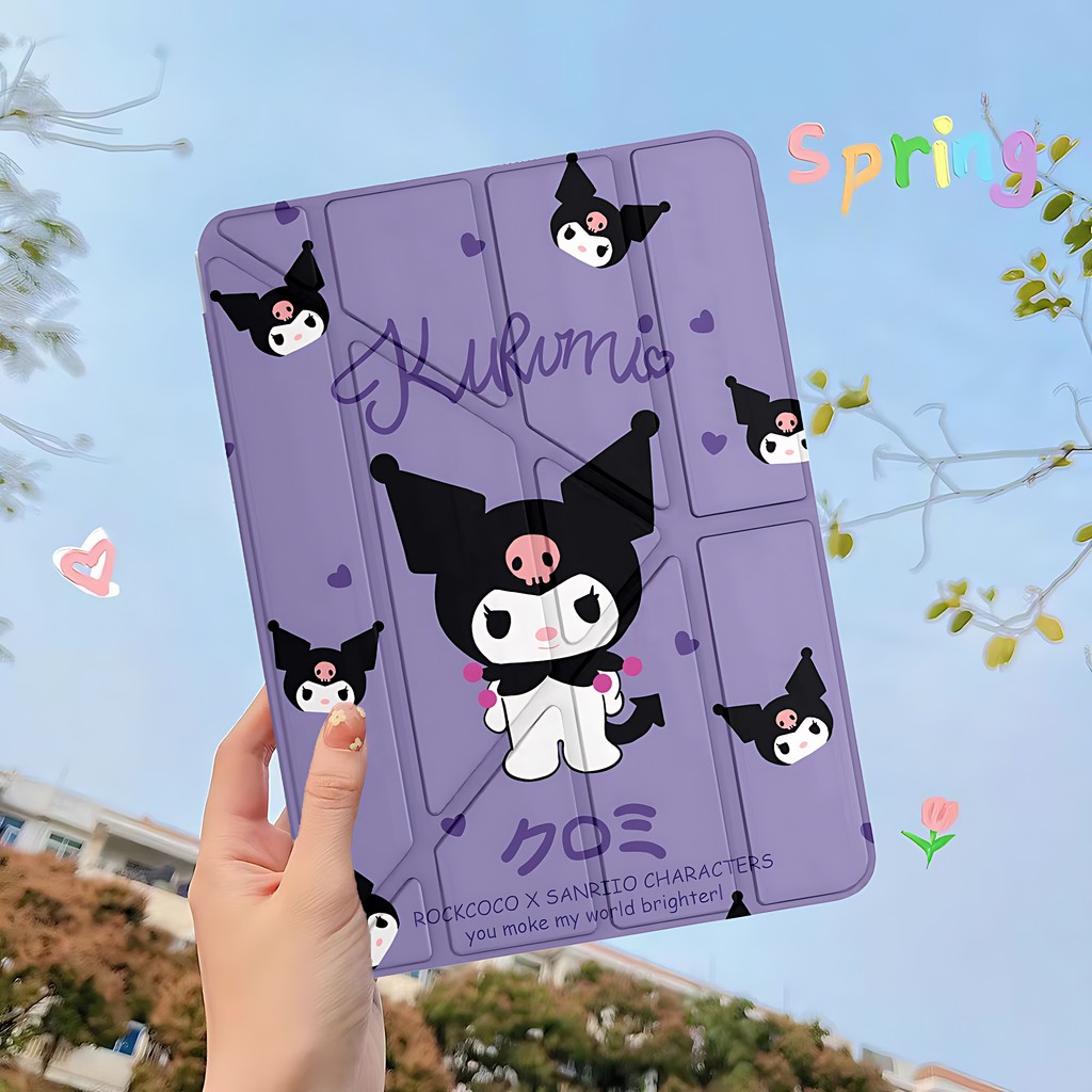 【พร้อมส่ง】เคสไอแพด แผ่นหลังแบบใส Left pen for gen10 Air6 Air11 Air4 Air5 10.9 Pro11 Gen7 gen8 gen9 10.2 gen5 gen6 9.7 Air3 10.5 Air2/Air1 Kuromi เคสสำหรับไอแพด