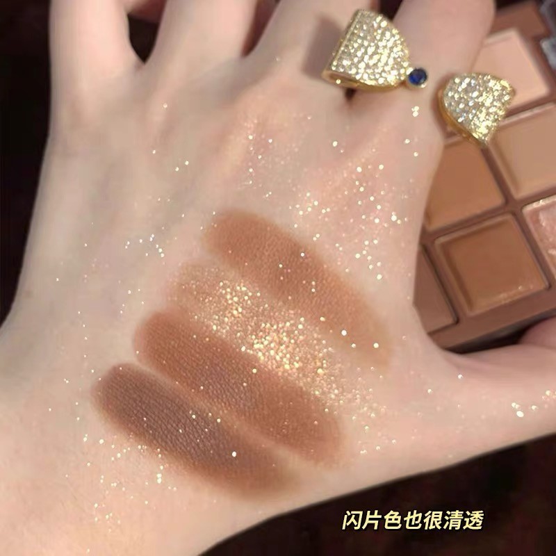 i happy shop: อายแชโดว์ พาเลตอายแชโดว์กันน้ำ พาเลทอายแชโดว์ 9สี เนื้อกลิต​เตอร์​ สีสวย Y997 - รูปที่ 3