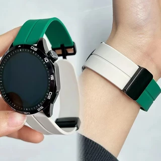 สายนาฬิกาsmart watch Huawei GT5 GT4 GT2e GT3 GT2ซิลิโคนแม่เหล็กultimate watch5 3 4 2สาย20mmสาย22mm