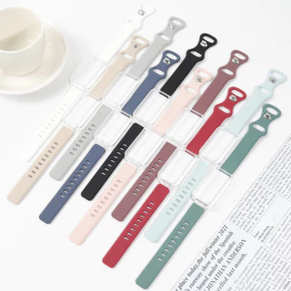 สายรัดซิลิโคนกรณีพีซีสำหรับ for Mi Band 9 Active/Redmi Band 3 ป้องกัน Gores ปกป้องหน้าจอโปร่งใสอุปกรณ์เสริมยางอ่อน
