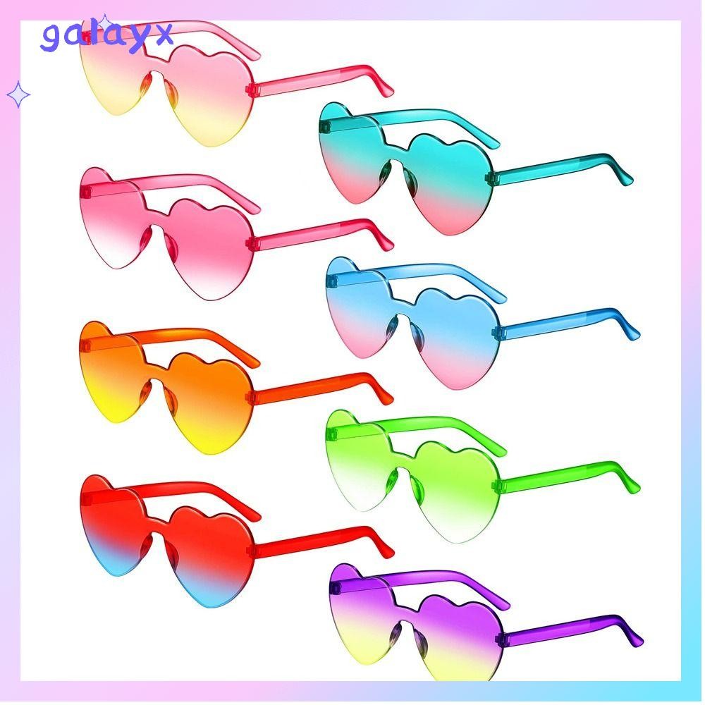 GALAYX Heart Glasses เลนส์ไล่ระดับสีตลกอินเทรนด์ Shades
