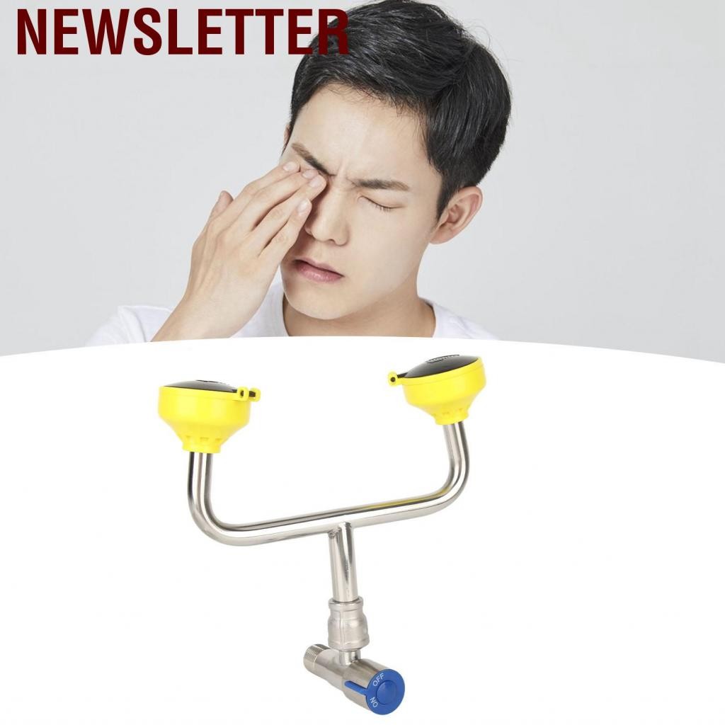 Newsletter Faucet Mounted Piewash Station น้ำต่อเนื่อง 2 หัวฉีดพองได้พลิกฝาครอบฝุ่นด้านบน 304 สแตนเล