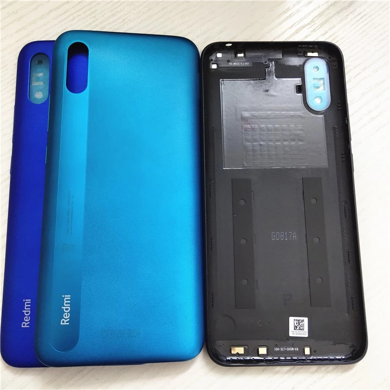 ฝาหลังแบตเตอรี่เดิมสําหรับ Xiaomi Redmi 9A พร้อมปุ่มด้านข้างระดับเสียงเปิดปิดพร้อมเลนส์พร้อมโลโก้