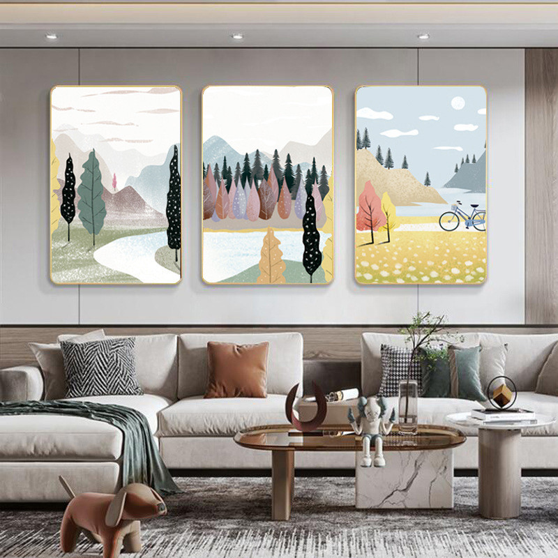 3Pcs 30*40cm รูปภาพติดผนัง มินอมอล รูปภาพติดผนังพร้อมกรอบ รูปภาพติดผนังขนาดใหญ่ ผนัง ตกแต่งบ้าน