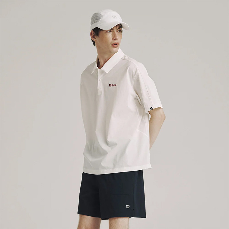 ReadystockWilson เสื้อโปโลผู้ชาย คุณภาพสูง พิมพ์แขนสั้น เหมาะสำหรับเทนนิสและลำลอง