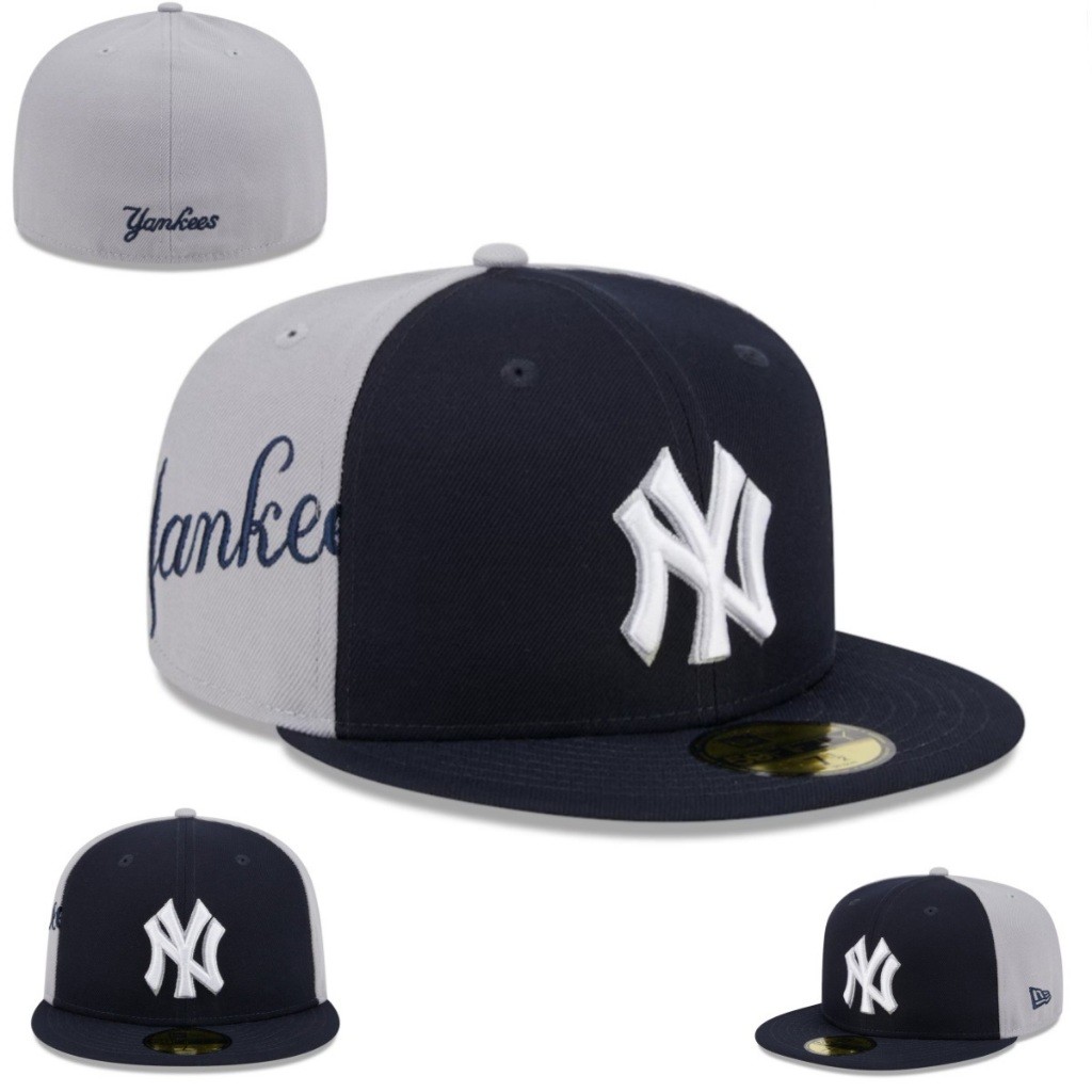 Hip Hop MLB New York Yankees หมวก 59FIFTY Full Close Fit Snapback สำหรับผู้ชายและผู้หญิง