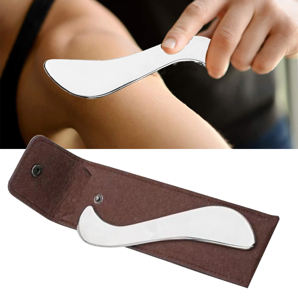 1 ชิ้น 304 สแตนเลส Gua Sha Muscle Scraper เครื่องมือ, Myofascial Scraping เครื่องมือ, Lymphatic Draining นวด, นุ่มเนื้อเยื่อเครื่องมือนวด