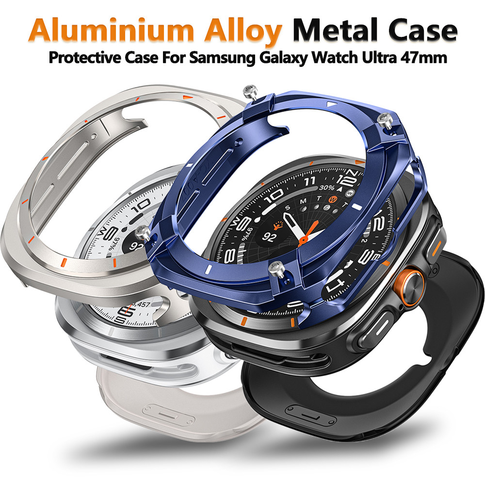 โลหะผสมสําหรับ Samsung Galaxy Watch 7 Ultra 47 มม.โลหะหรูหราสําหรับ SAMSUNG Galaxy ULTRA7 47 มม.กันชนอุปกรณ์เสริม