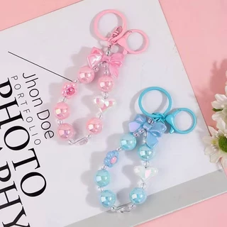 ส่งด่วน ในไทย🎀พวงกุญแจ สดใส สีสวยๆ พวงกุญน่ารักหัวใจ ดอกไม้ จี้โบว์สวยๆ ของขวัญนักเรียน