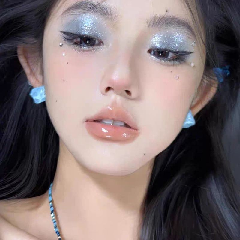 12 สีอัญมณี Diamond Eye Shadow Ice Blue ความอิ่มตัวต่ํา Silver Blue Wet Sequins Eye Shadow Monochrome สีดําตุ๊กตาบาร์บี้สีชมพู Cool Broken Feeling กันน้ํา ราคา ถูกที่สุด ดีลบีเคเค แกลเลอรีภาพที่ 9