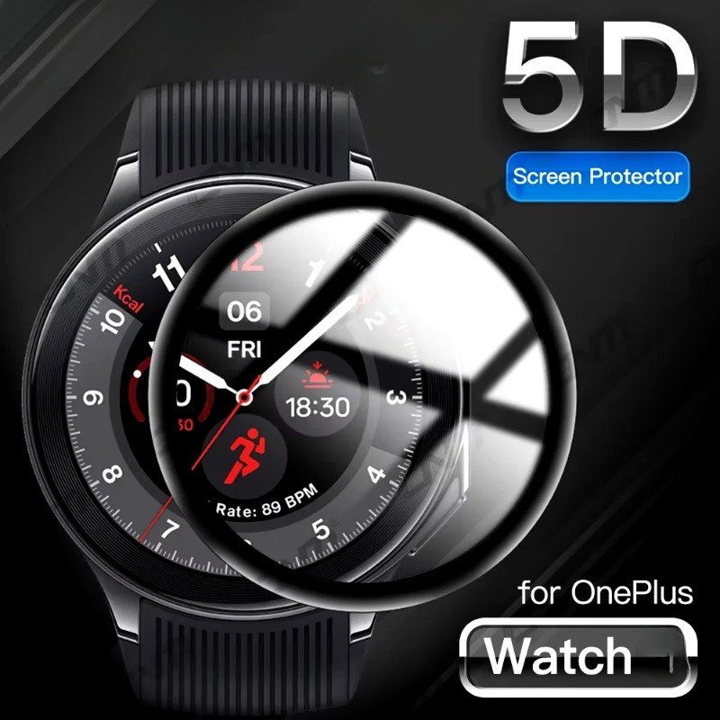 1-3 ชิ้น 9H กระจกนิรภัยสําหรับ OnePlus Band นาฬิกา 2 2R (eSIM) โค้งสีดําขอบ Clear Screen Protector ส