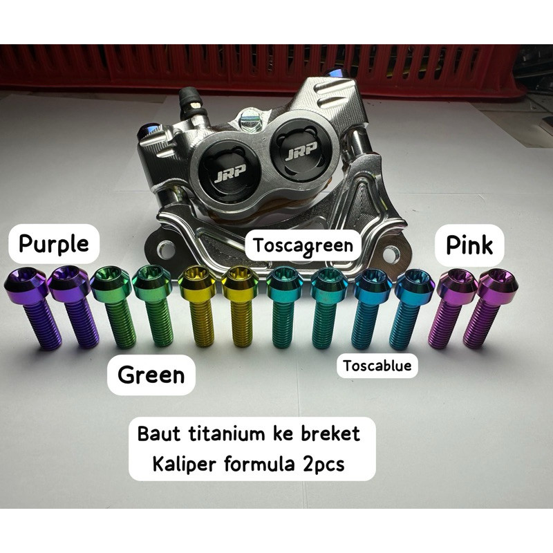 BOLT TITANIUM สําหรับ FORMULA CALIPERS 4P JRP SWITS 2 PC TITANIUM BOLT