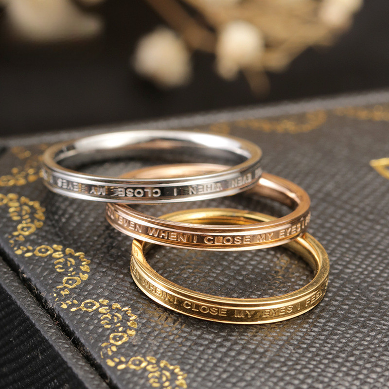 แหวน titanium สไตล์เรียบหรู สำหรับทุกโอกาส ทั้งชีวิตประจำวันและพิเศษ คู่แหวนสำหรับหนุ่มสาว ของขวัญวันหยุด