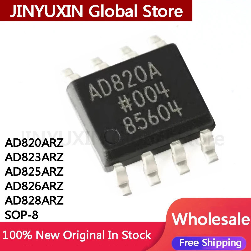 1-5 ชิ้น AD820ARZ AD820 AD823ARZ AD823 AD825ARZ AD825 AD826ARZ AD826 AD828ARZ AD828 SOP-8 Operationa